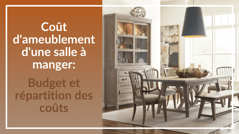 Coût d'ameublement d'une salle à manger : Budget et répartition des coûts
