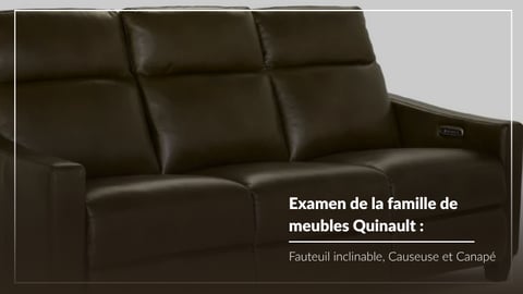 Examen de la famille de meubles Quinault