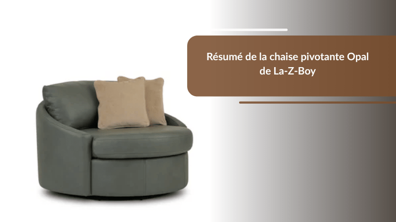 Résumé de la chaise pivotante Opal de La-Z-Boy