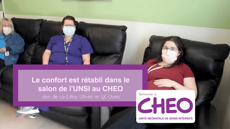 Le confort est rétabli dans le salon de l'UNSI au CHEO