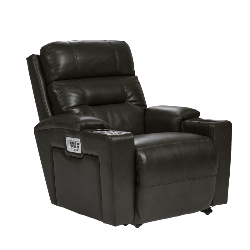 Neo Leather Power Wall Recliner w Headrest & Lumbar