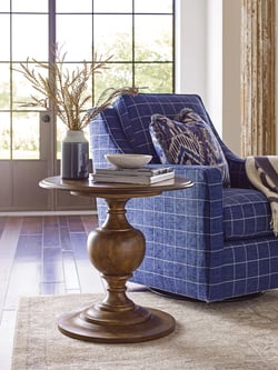 Round Wood End Table