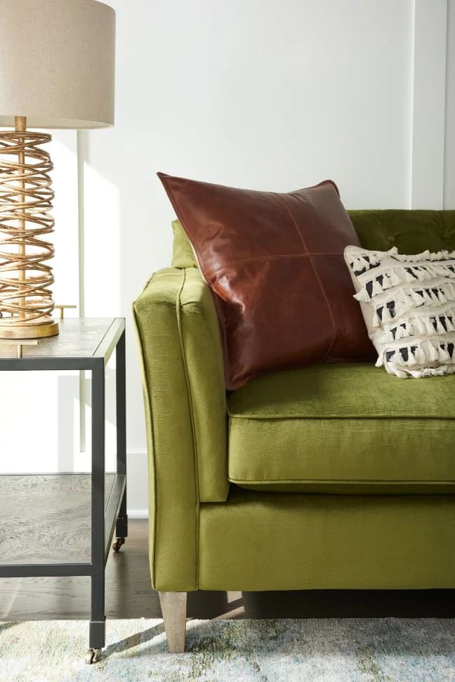 La-Z-Boy Alexandria sofa in green conserve fabric from Urban Attitudes Collection