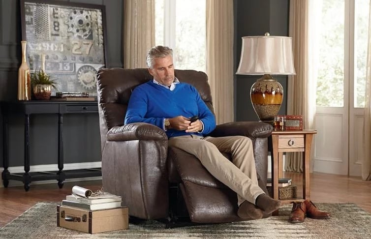 La-Z-Boy James Power Lift Recliner with gentleman