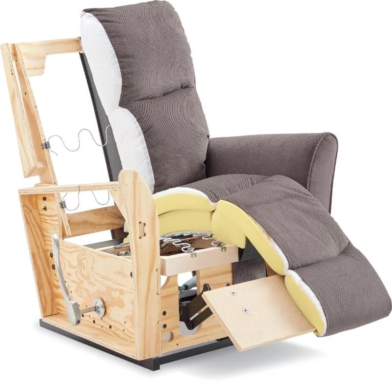 Lazy boy hot sale recliner wood arms
