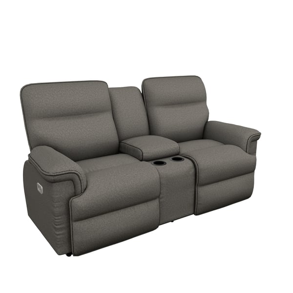 Jay Fabric Power Reclining Loveseat w/ Headrest & Console