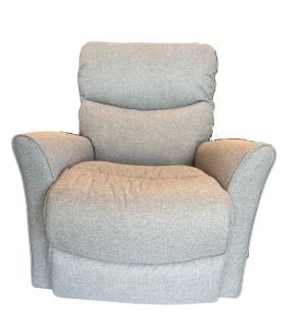 Rowan Fabric Power Rocking Recliner w Headrest & Lumbar