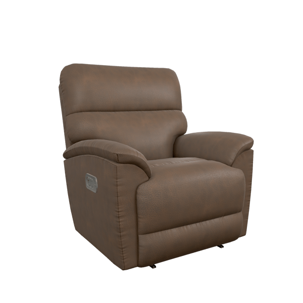 Trouper Fabric Power Wall Recliner w Headrest & Lumbar