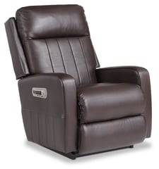 Finley Leather Power Rocking Recliner w Headrest & Lumbar