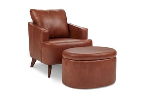 Maeve Accent Chair & Ottoman with Storage