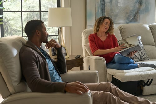 la-z-boy clients enjoying furniture