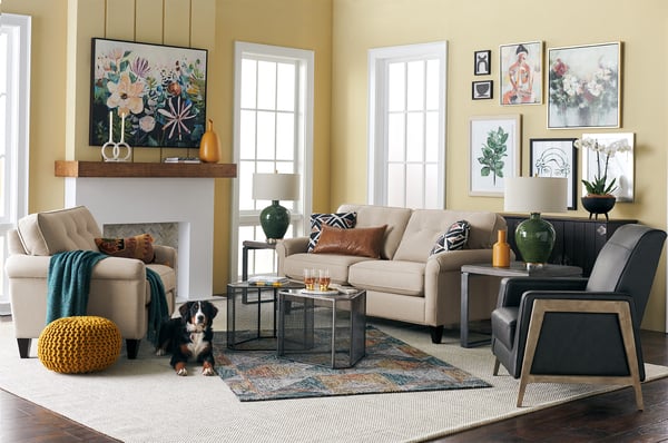 coffee table size for loveseat