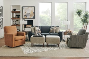 Leather ottoman
