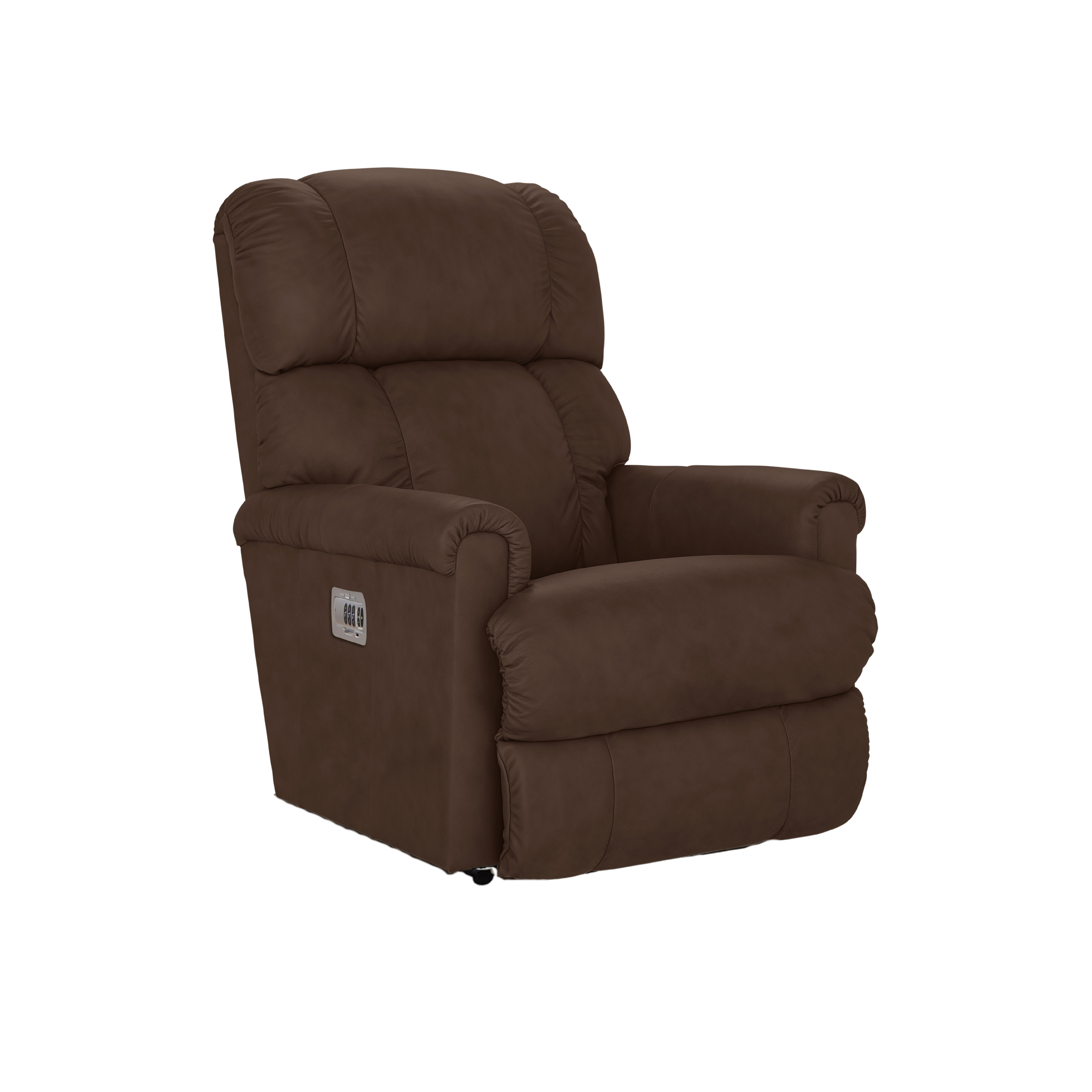 Pinnacle Leather Power Wall Recliner w Headrest & Lumbar