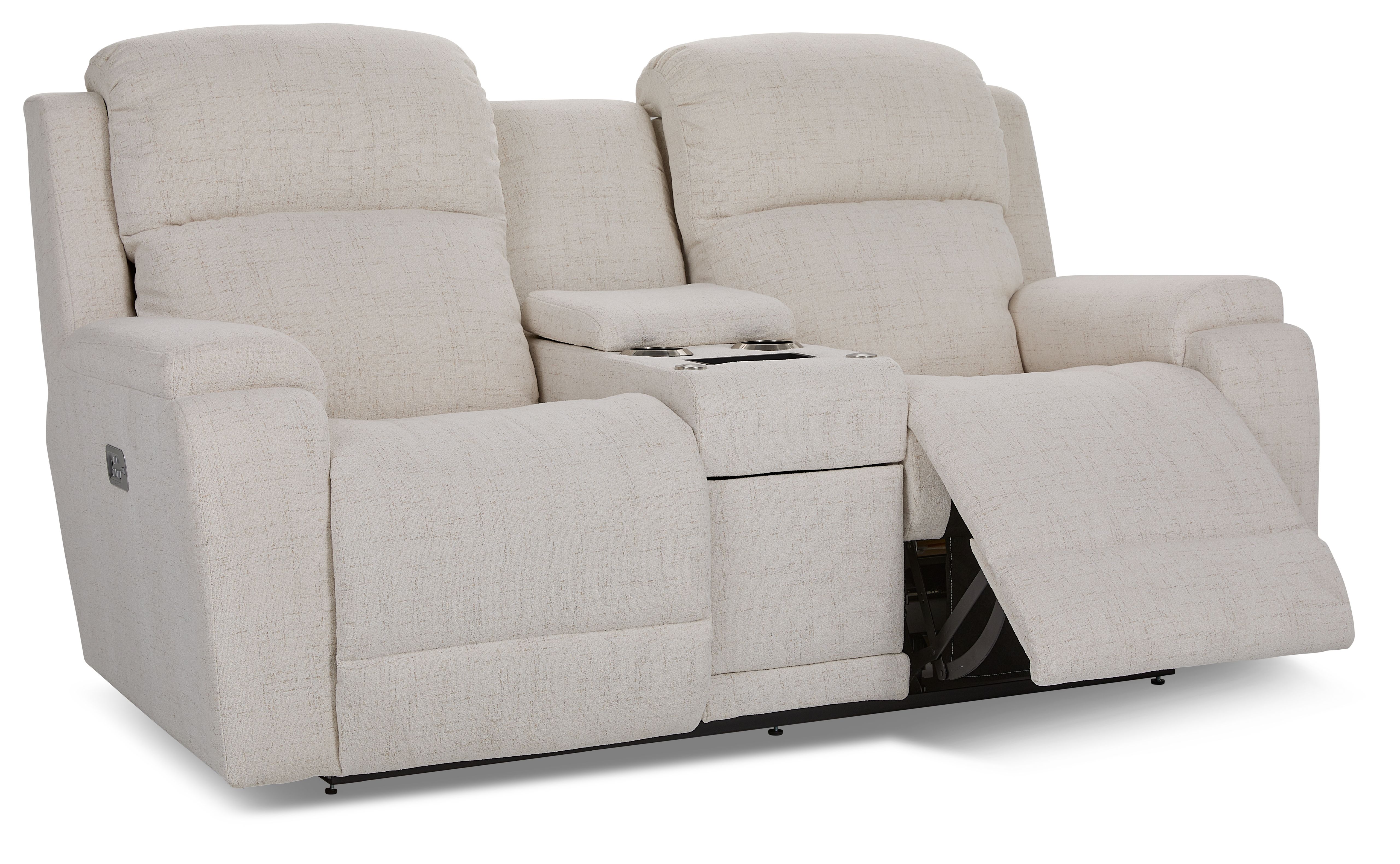Dorian Fabric Reclining Loveseat w/ Console
