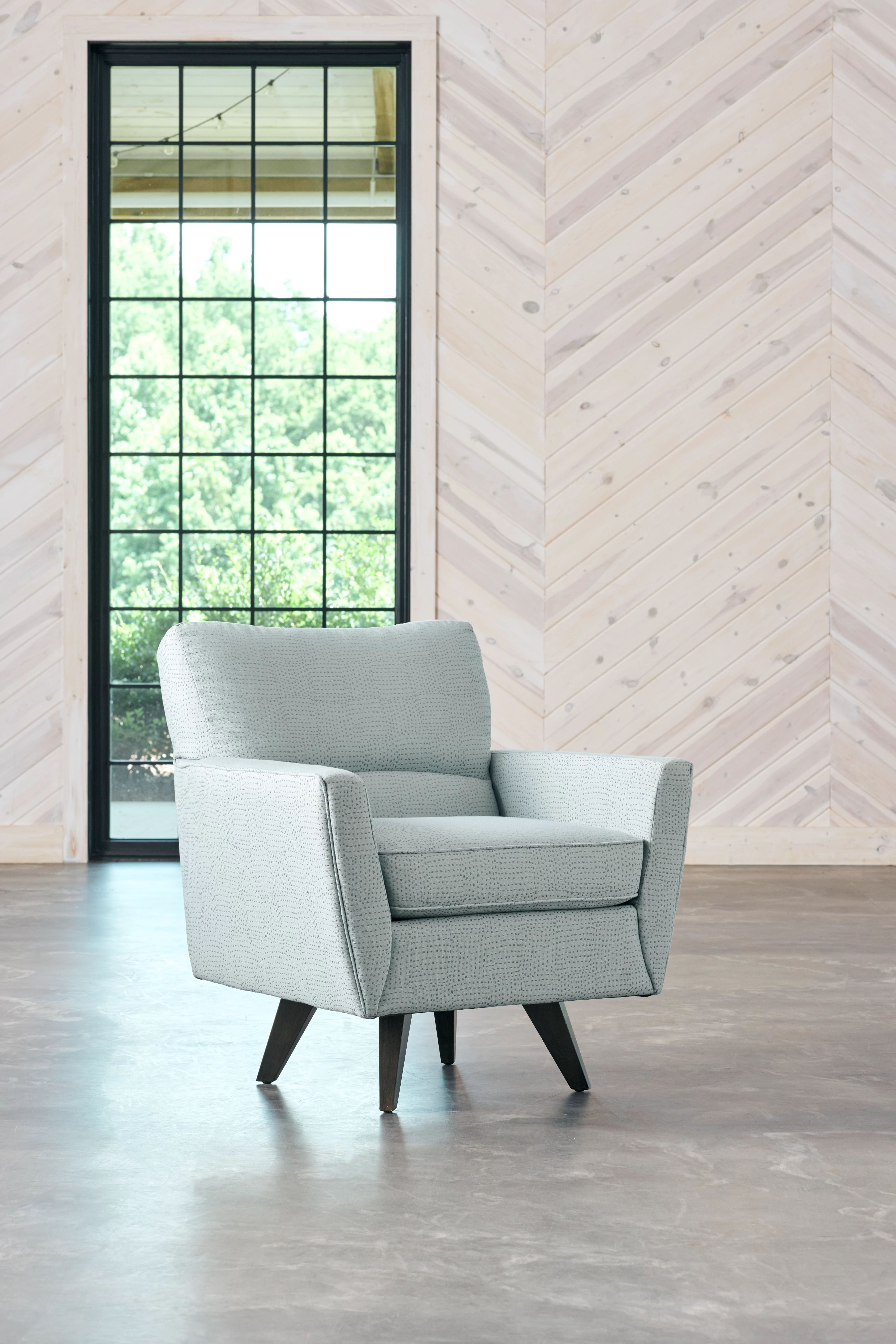 Bellevue Fabric High Leg Swivel Chair