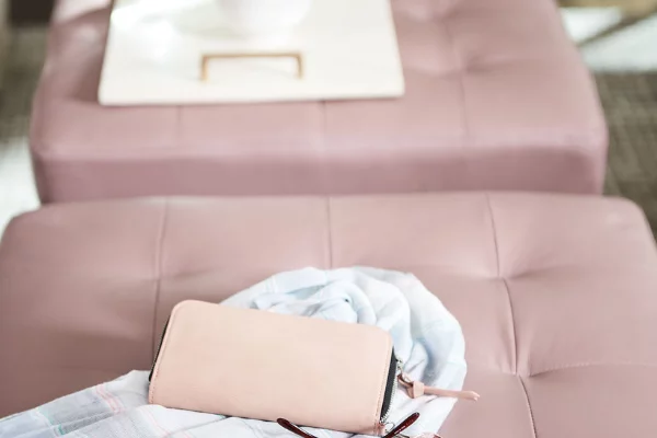 pink ottoman Aging in place: Tips for staying in your home as long as possible