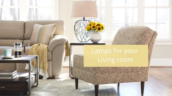 Living Room Using Table Lamps, Kingston Weave Table Lamp