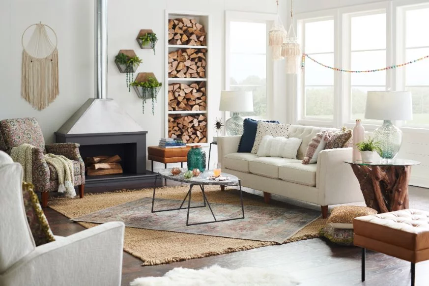 La-Z-Boy Alexandria sofa living room design for Cultural Fusion trend
