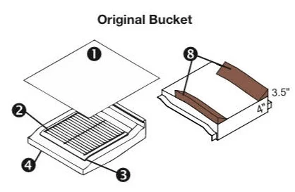 La-Z-Boy original bucket seat cushion diagram