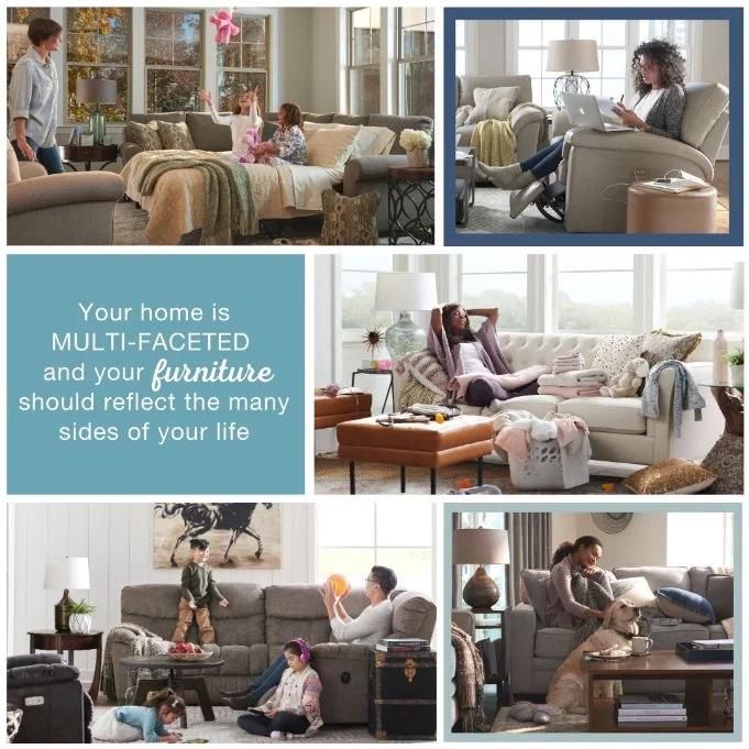 La-Z-Boy sofa functions collage image