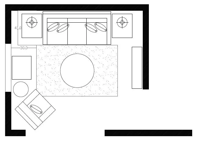 Living room plan Rockland Design Project Living and dining room makeover