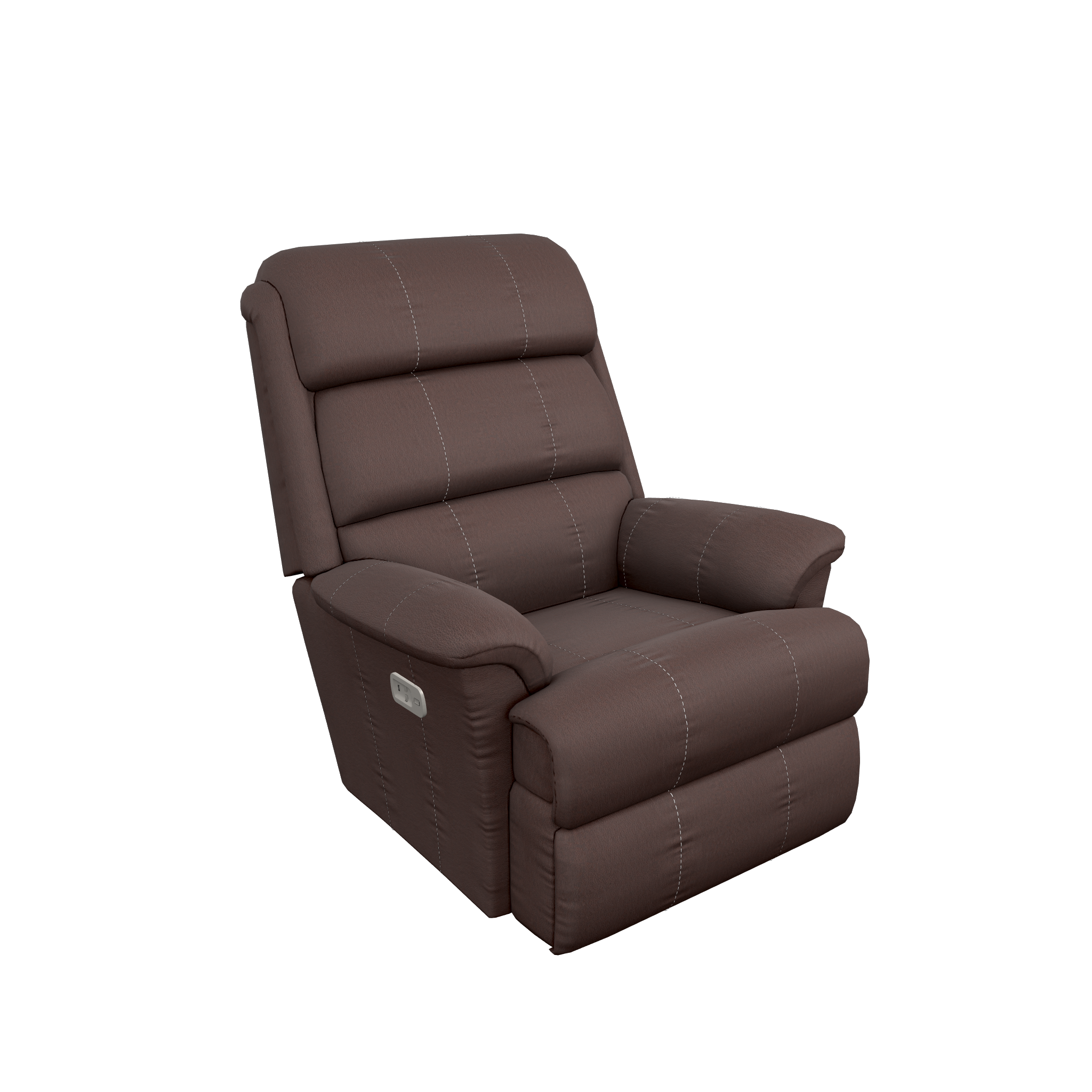 Image - 1 - Astor Leather Power Rocking Recliner w Headrest & Lumbar