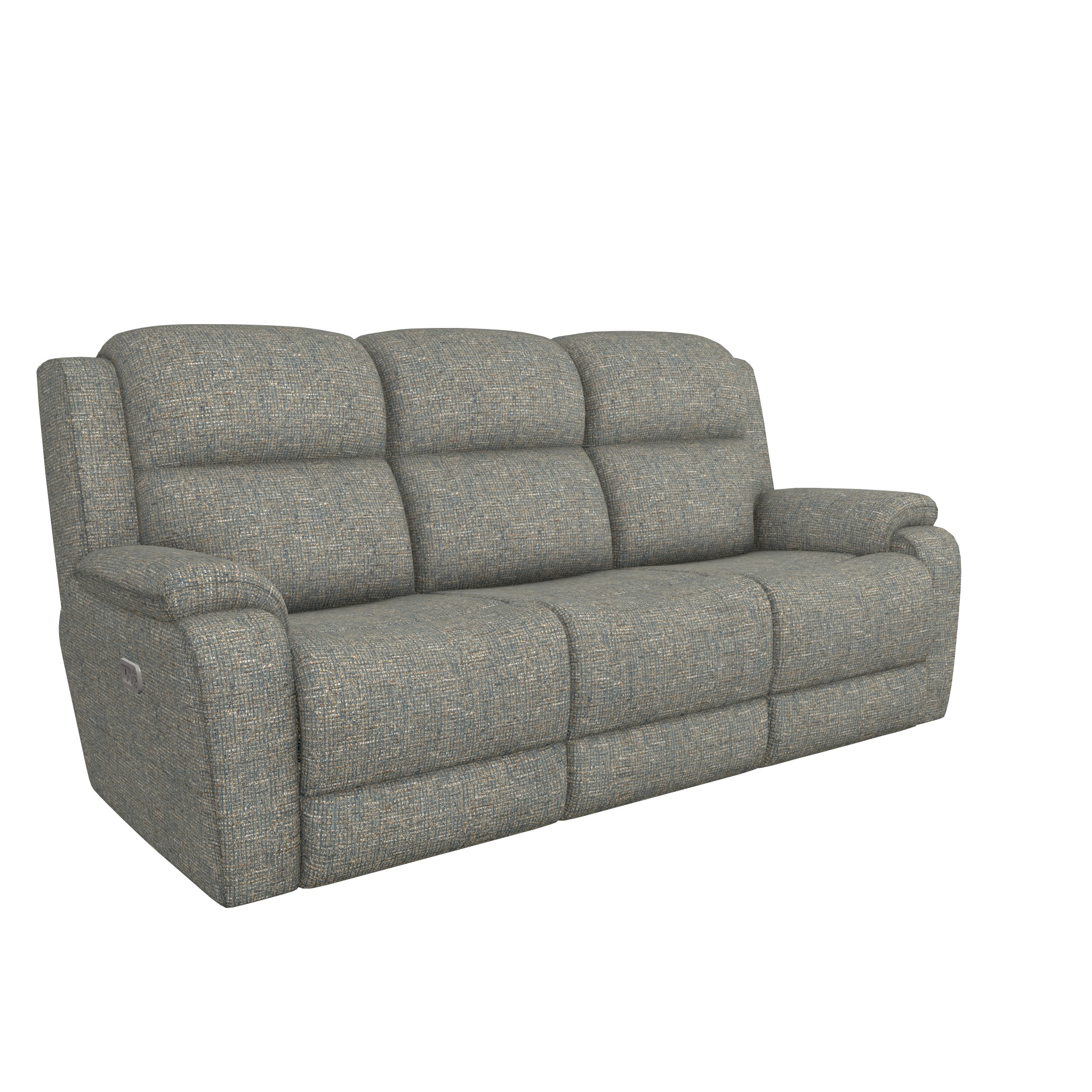 Thumbnail - 1 - Dorian Fabric Power Reclining Sofa w/ Headrest