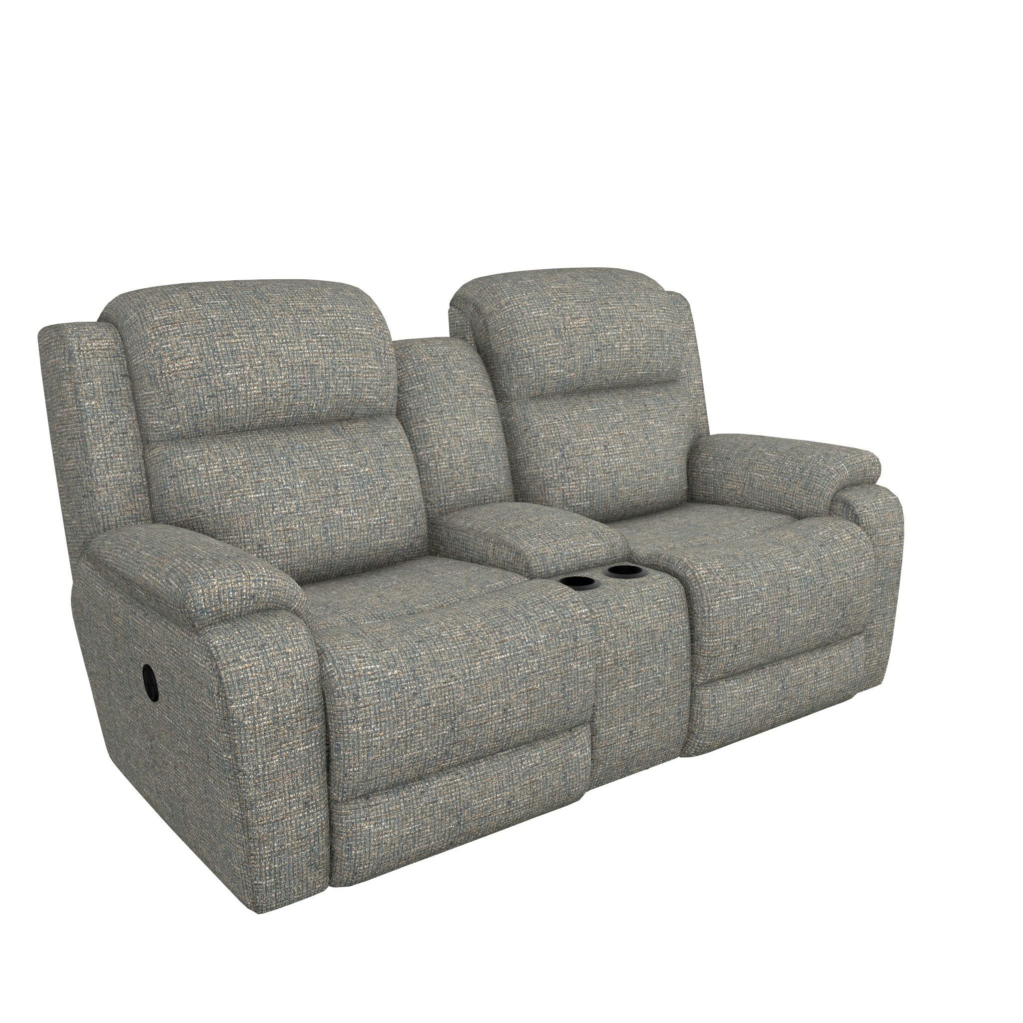 Dorian Fabric Reclining Loveseat w/ Console