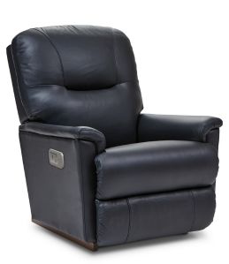 Aries Leather Power Rocking Recliner w Headrest