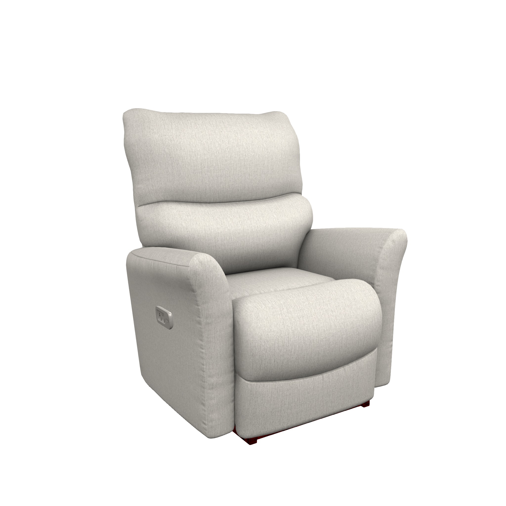 Rowan Fabric Power Rocking Recliner w Headrest & Lumbar
