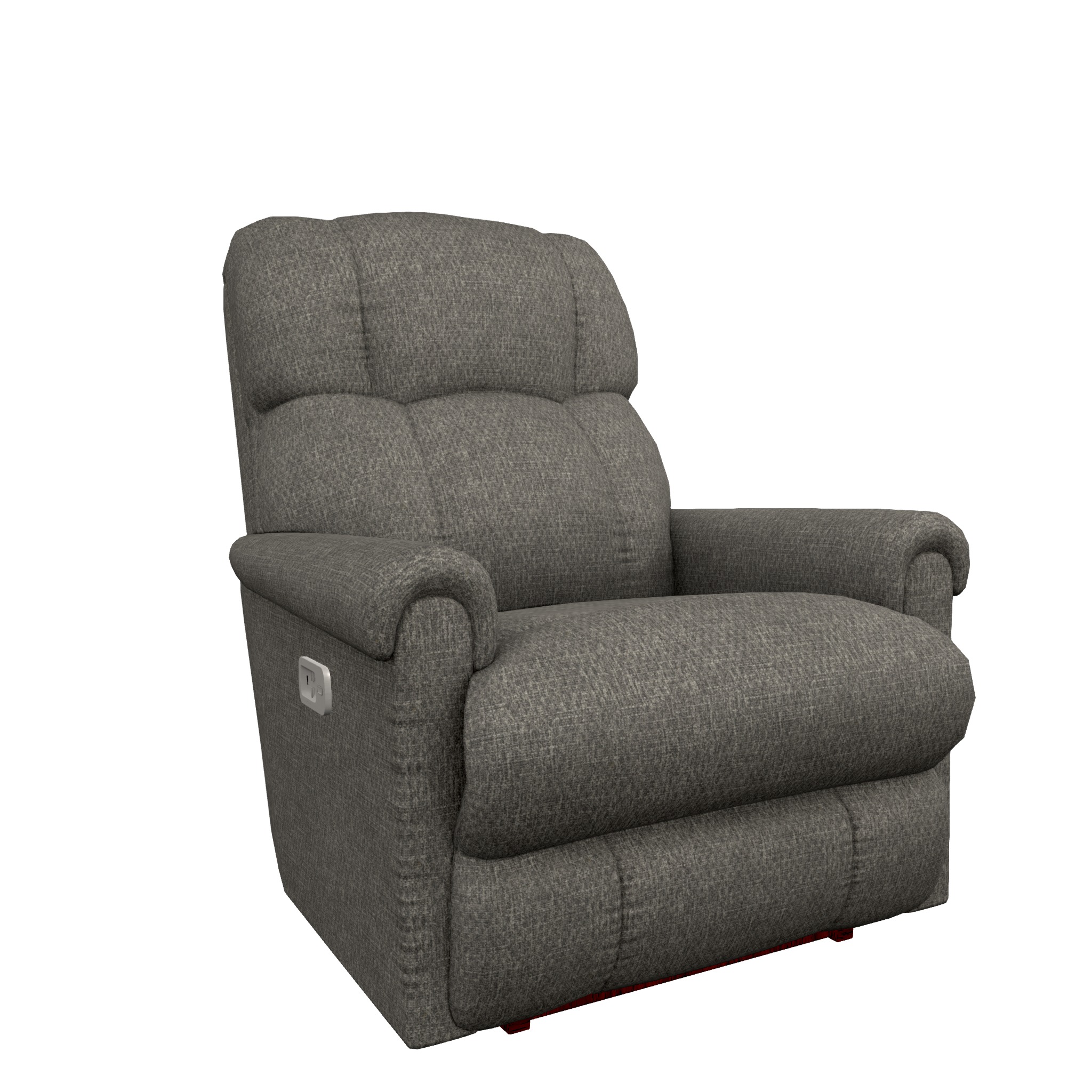 Pinnacle Fabric Power Rocking Recliner w Headrest & Lumbar