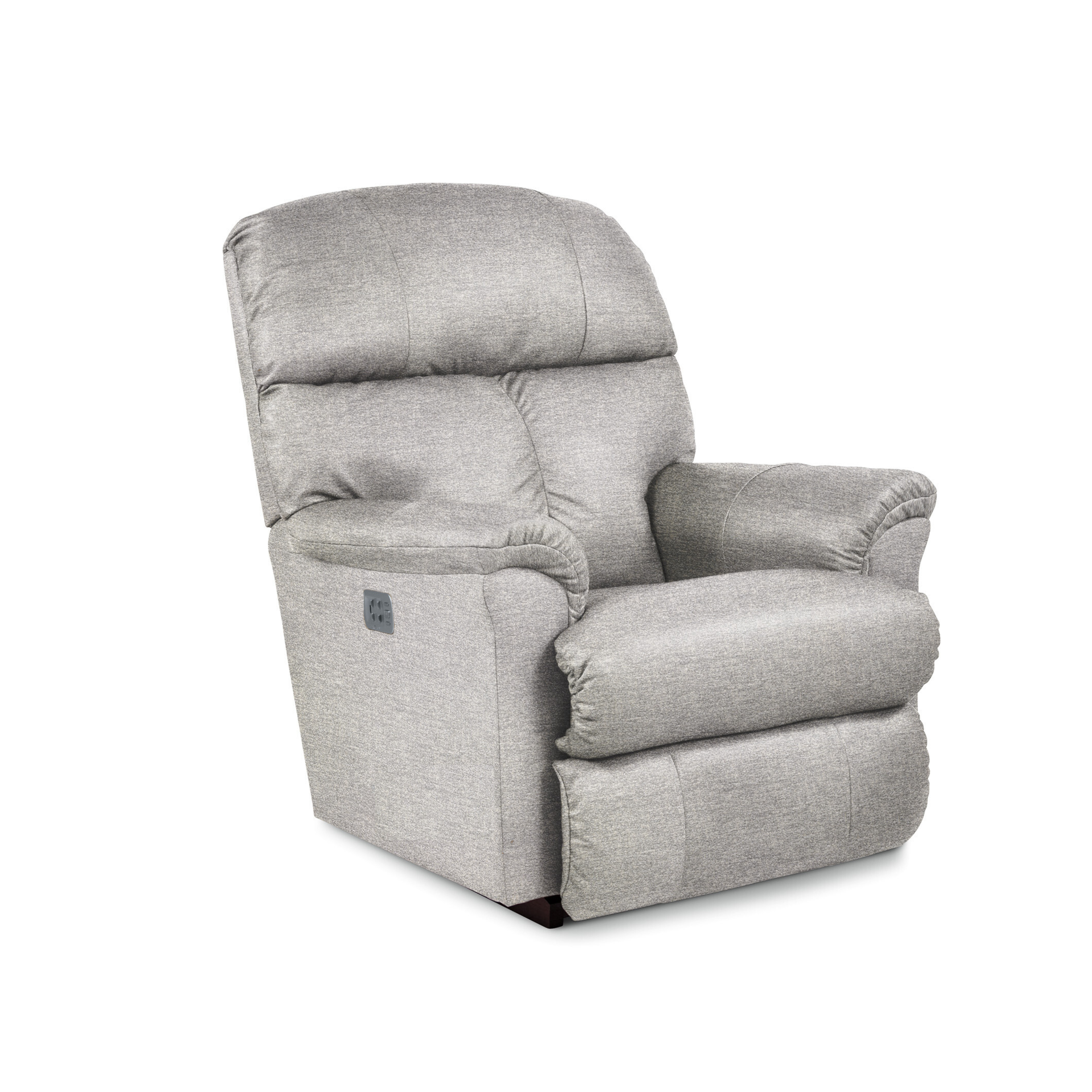 Reed Fabric Power Rocking Recliner w Headrest & Lumbar
