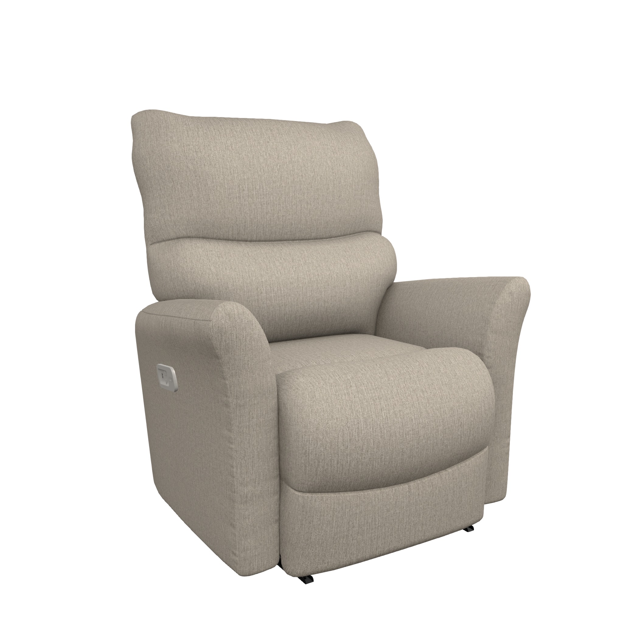 Rowan Fabric Power Wall Recliner w Headrest & Lumbar