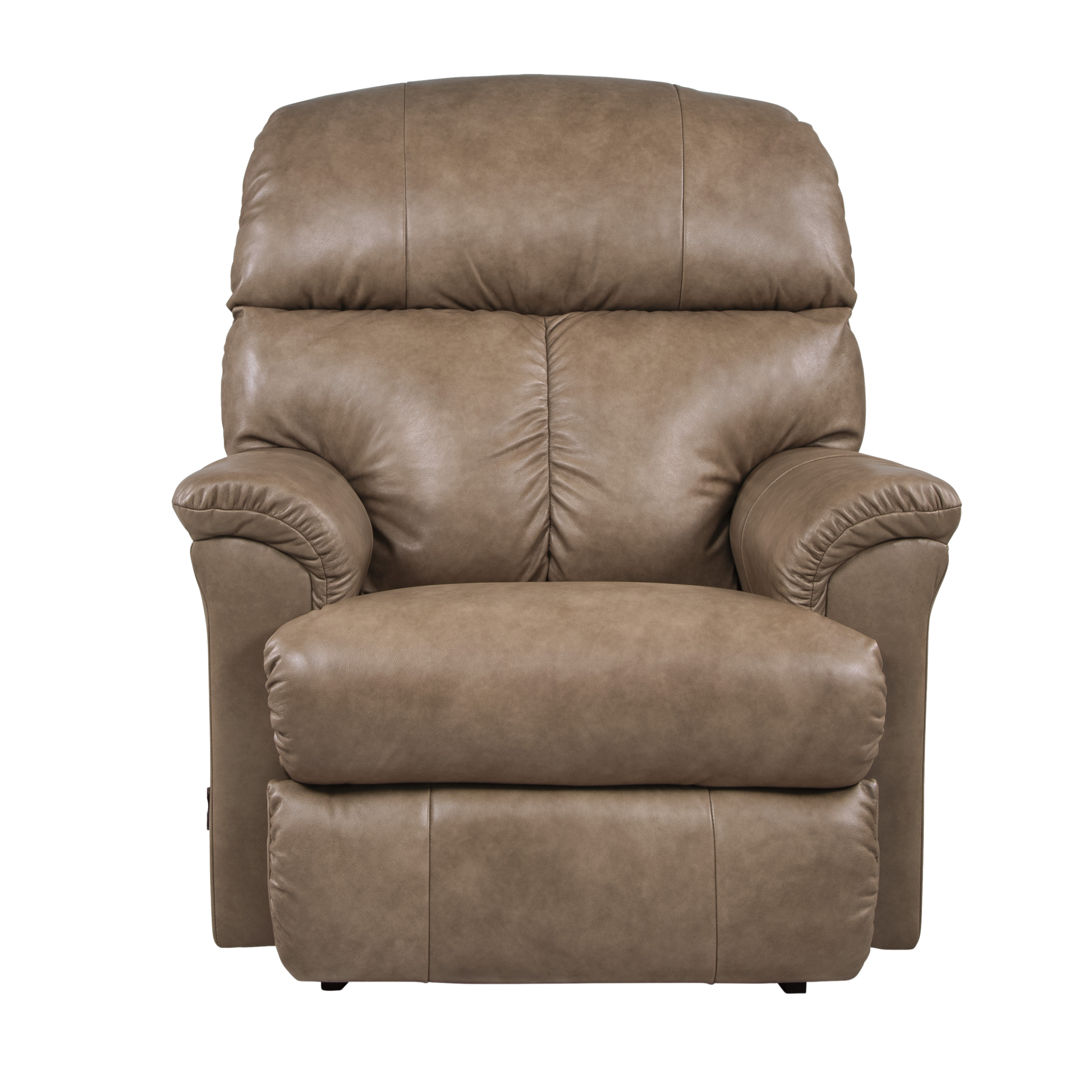 Image - 1 - Reed Leather Power Rocking Recliner w Headrest & Lumbar