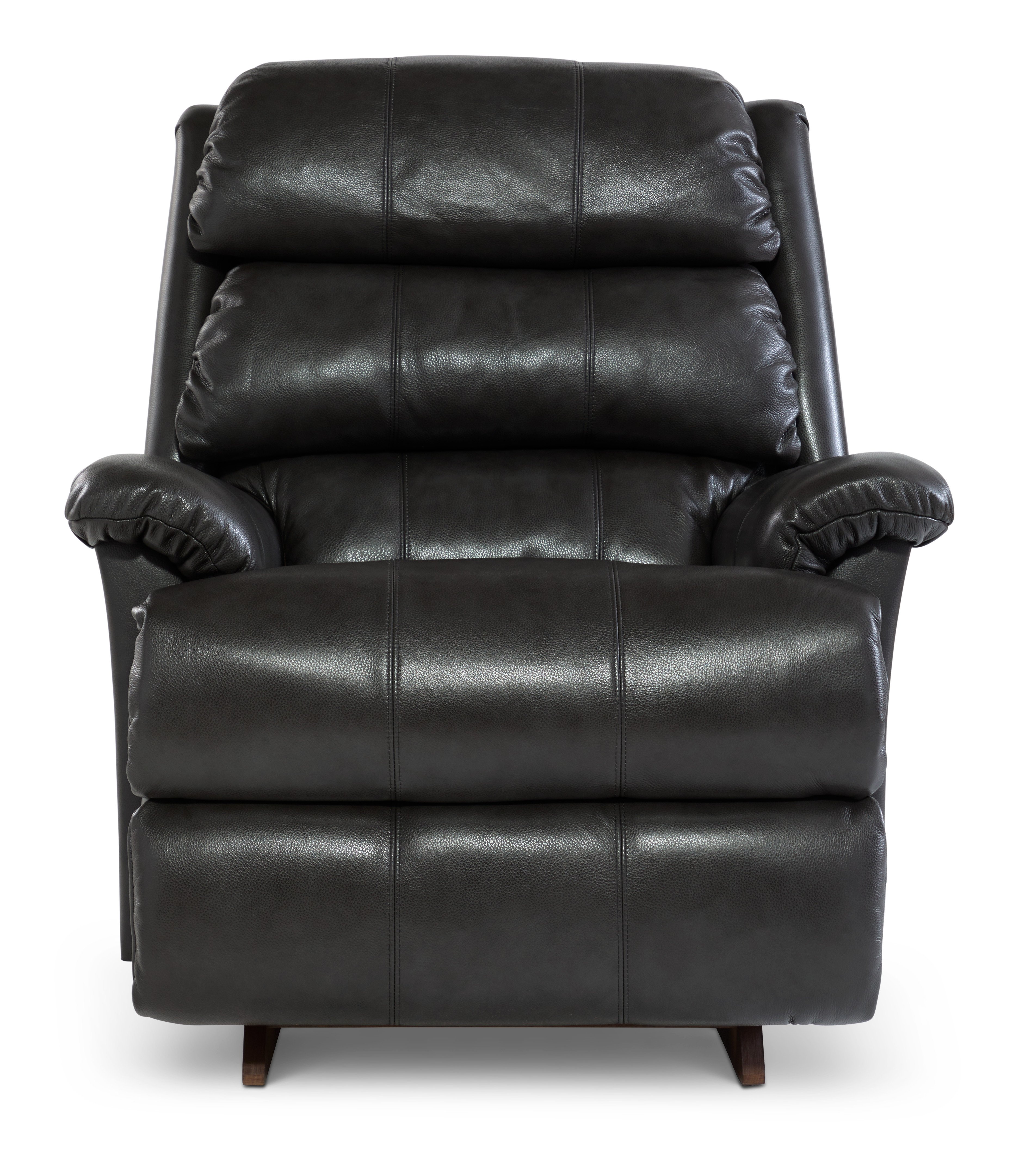 Astor Leather Power Rocking Recliner w Headrest & Lumbar