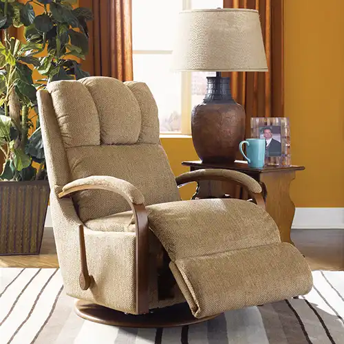 Harbor Town Fabric Swivel Gliding Recliner