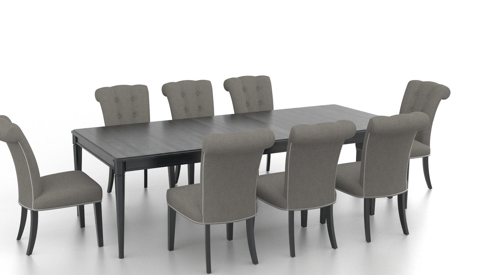 CANADEL CLASSIC RECTANGULAR DINING SET - DARK SMOKE/ GREY