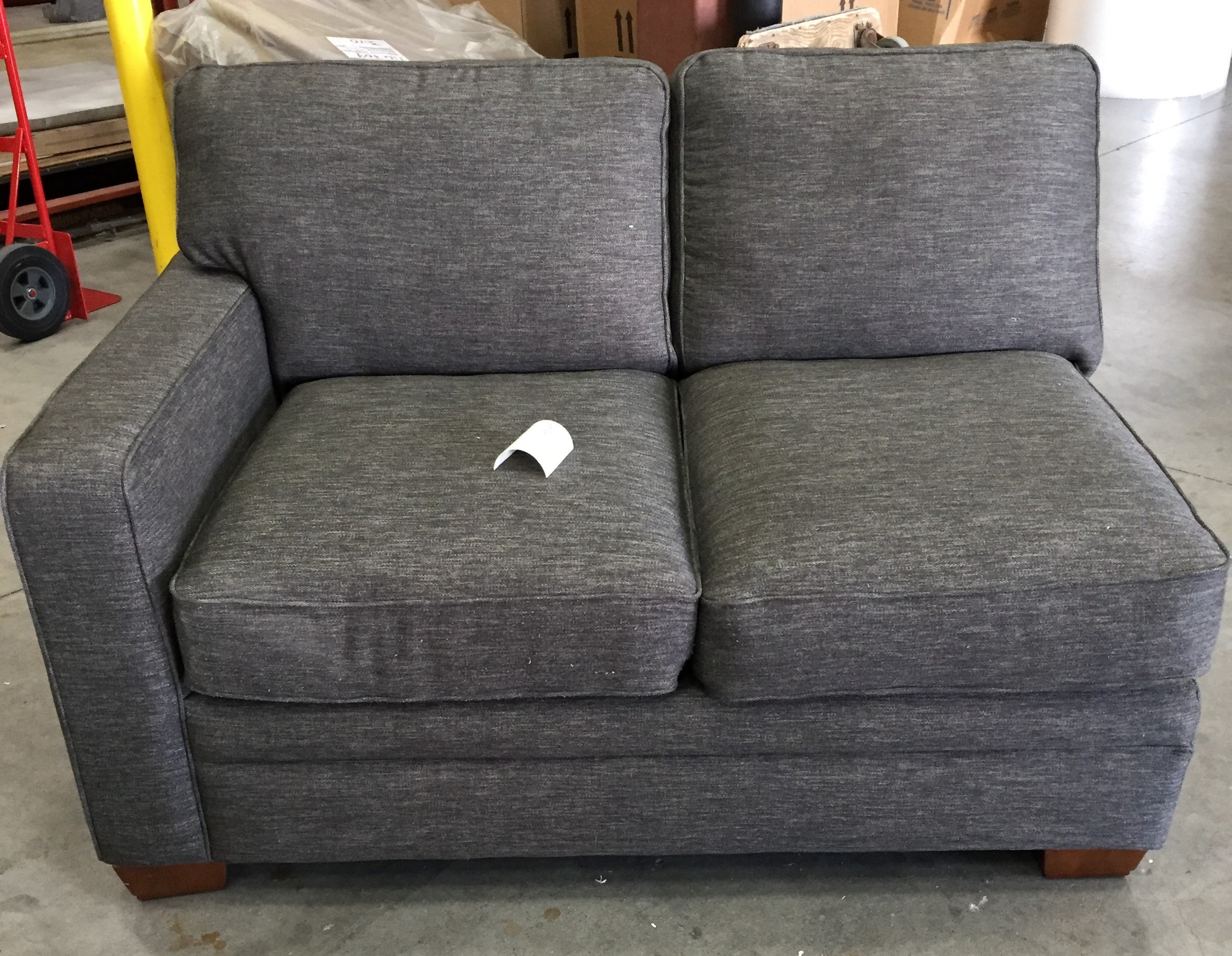 MEYER FABRIC 3 PIECE SECTIONAL - DARK GREY