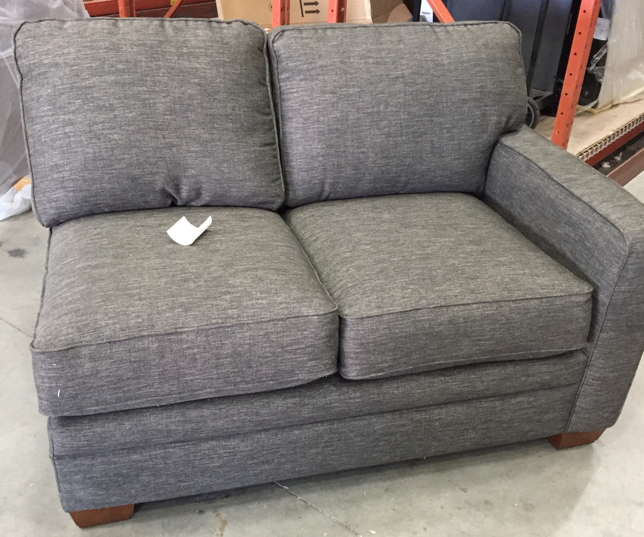 MEYER FABRIC 3 PIECE SECTIONAL - DARK GREY