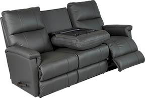 Image - 2 - Ethan Fabric Full Reclining Loveseat w/ Table