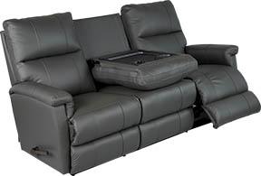 Ethan Fabric Full Reclining Loveseat w/ Table