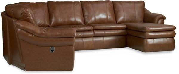DEVON FABRIC 4 PIECE RECLINING SECTIONAL - BROWN