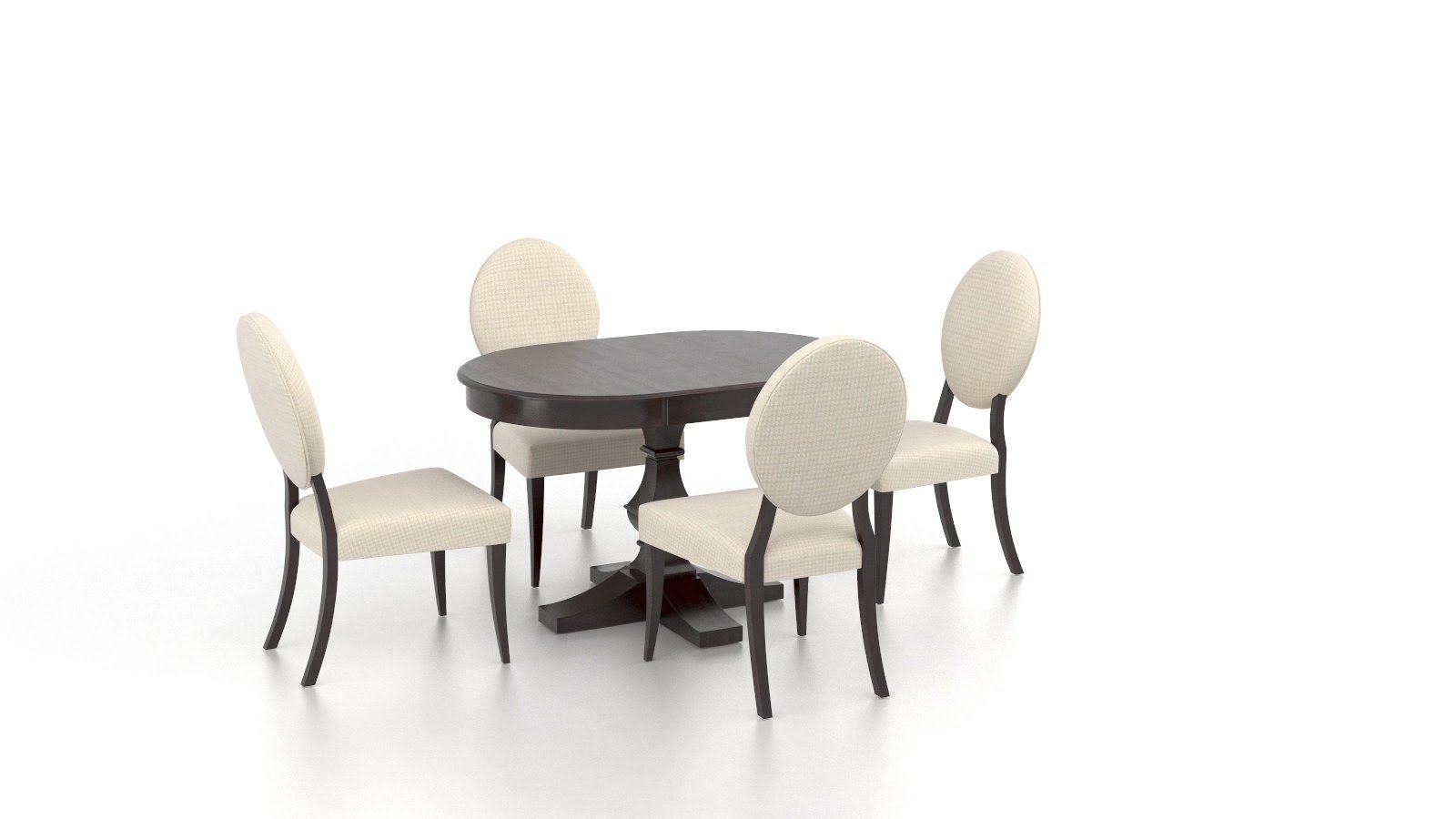 CANADEL CLASSIC OVAL DINING SET - WASHED CHERRY/ CREAM