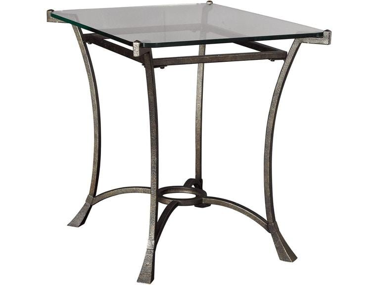 HAMMARY SUTTON GLASS TOP END TABLE