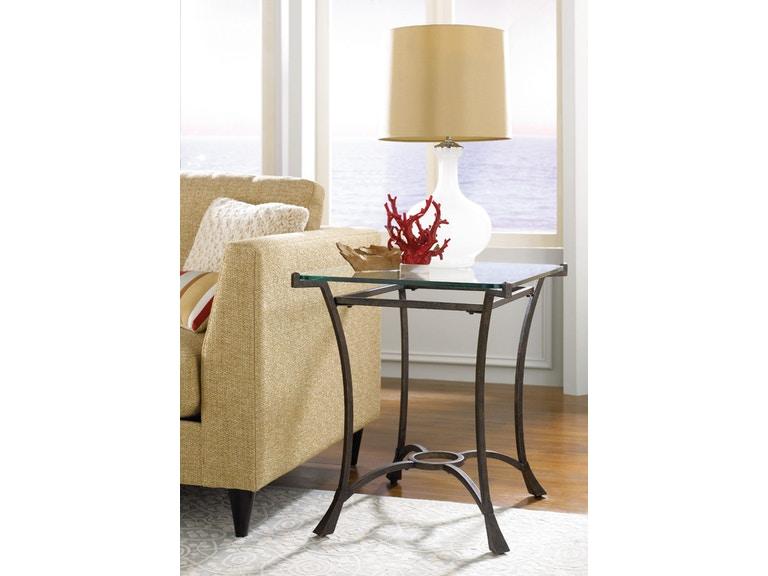 HAMMARY SUTTON GLASS TOP END TABLE