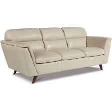 ARROW LEATHER EXTRA LONG STATIONARY SOFA - CREAM