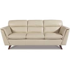ARROW LEATHER EXTRA LONG STATIONARY SOFA - CREAM