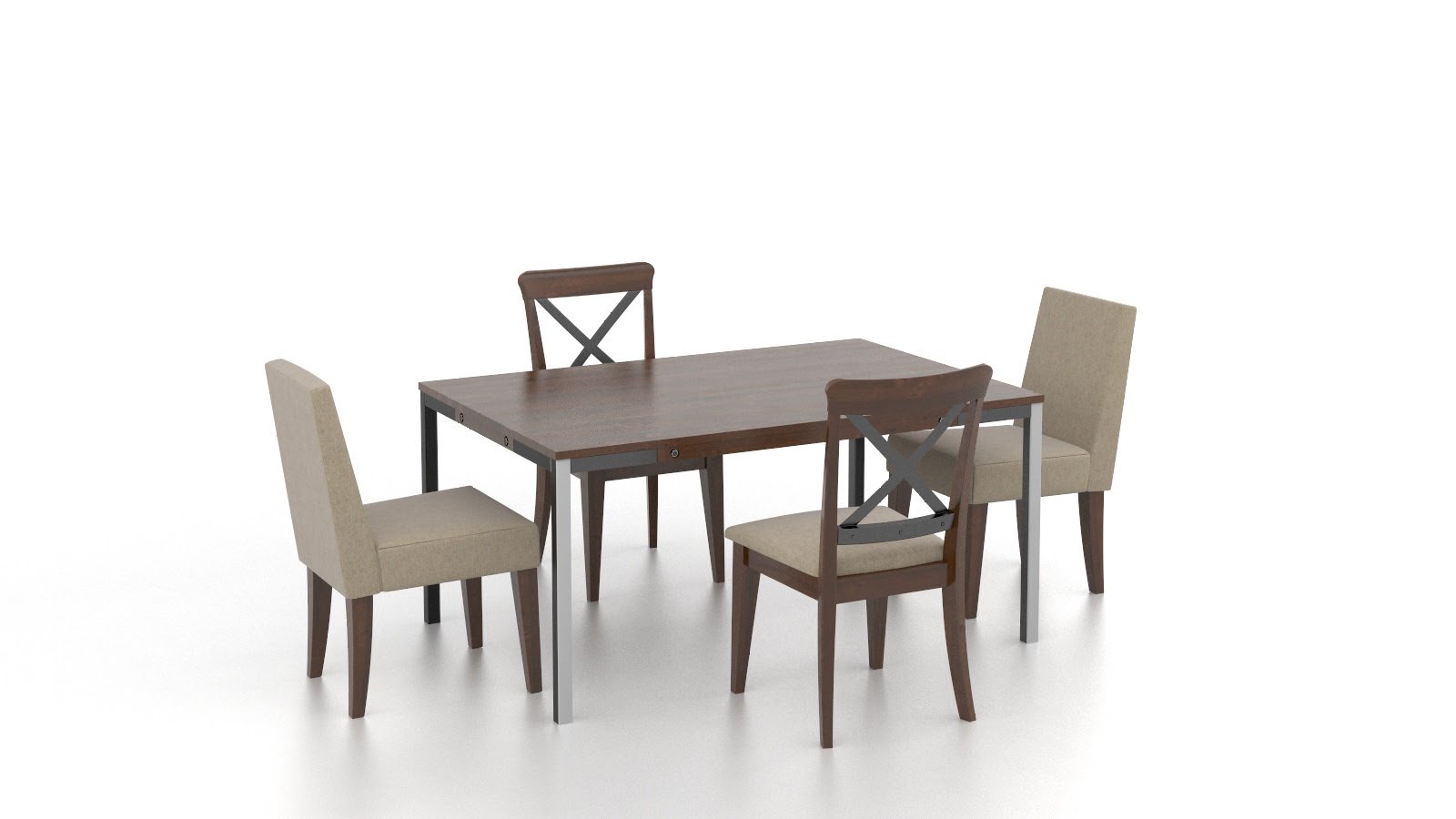 CANADEL EASTSIDE DINING SET - COGNAC / BEIGE